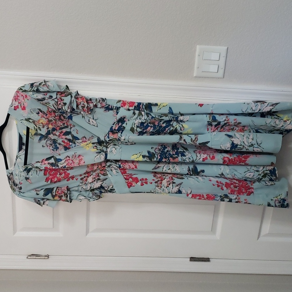 Light blue floral dress